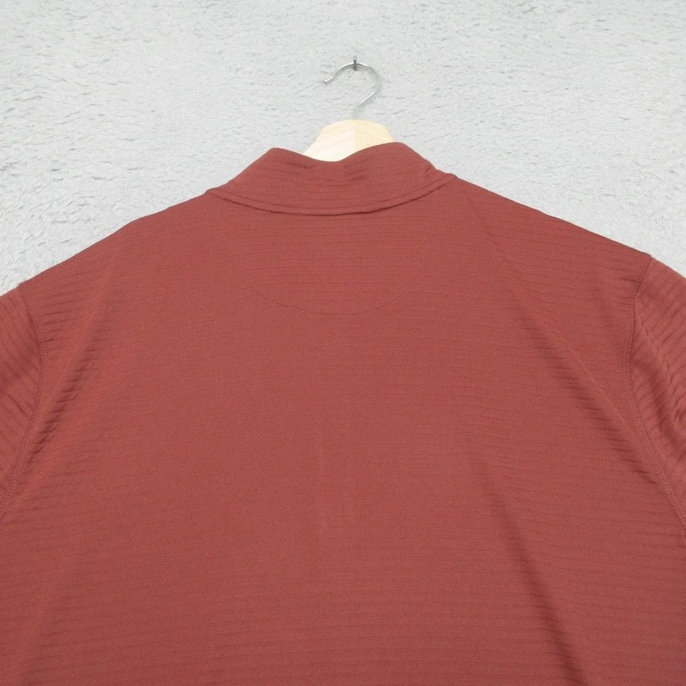 Solaris 1/4 Zip Active Pullover Men 2XLT Rust Stretch Casual Performance Golf